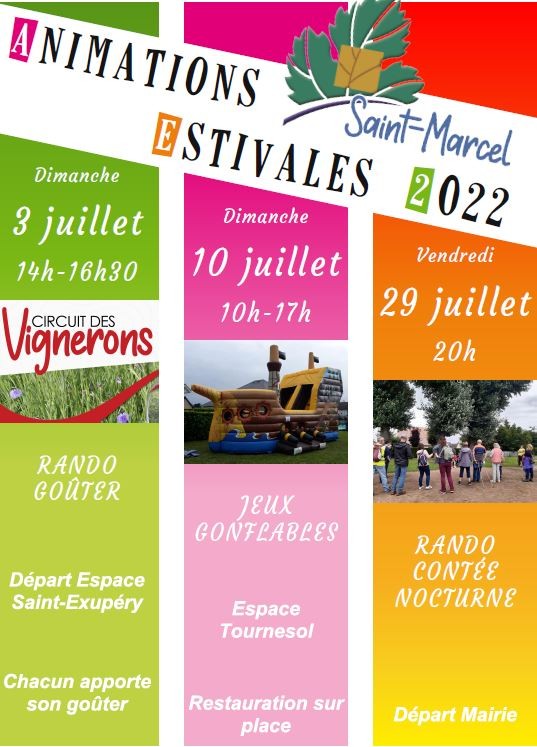 Affiche animations du mois de juillet