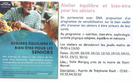Atelier équilibre et bien-être pour les Séniors